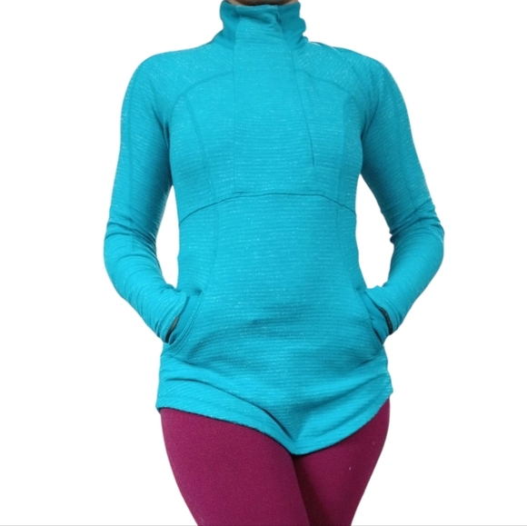 Lululemon Base Runner 1/2 Zip Mini Check Pique Size 4 - Picture 6 of 8